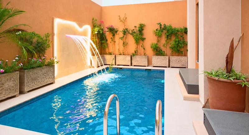 Pool & waterfall · Ground floor