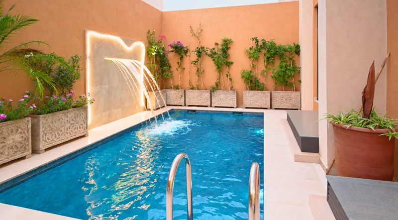Pool & waterfall · Ground floor