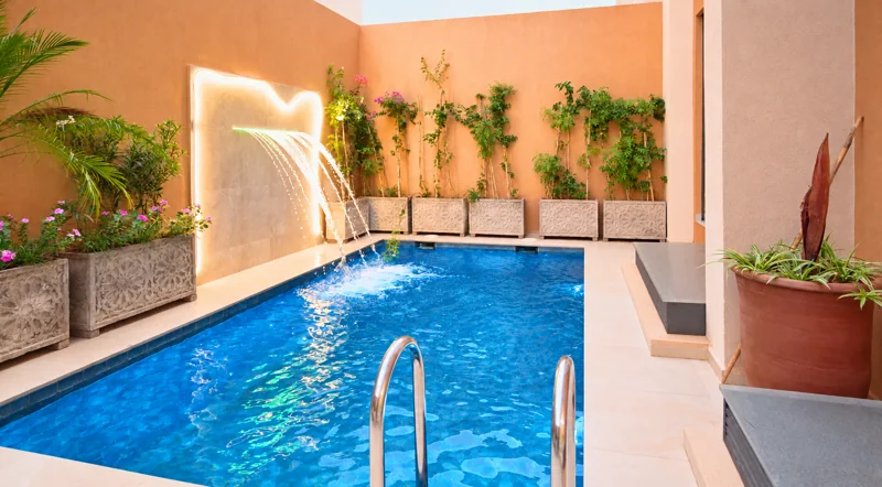 Pool & waterfall · Ground floor