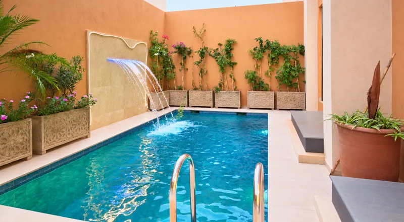 Pool & waterfall · Ground floor