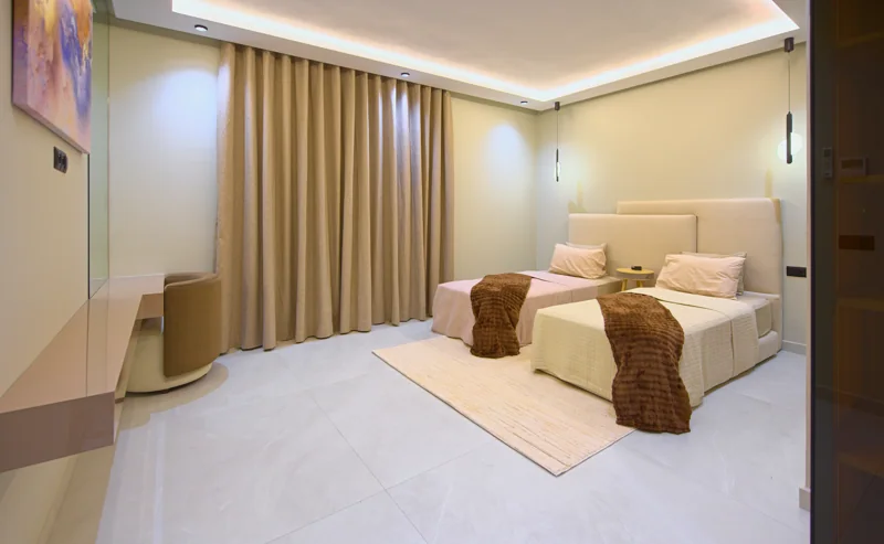 Chambre 4 · Vue de la chambre · Sous-sol · −1