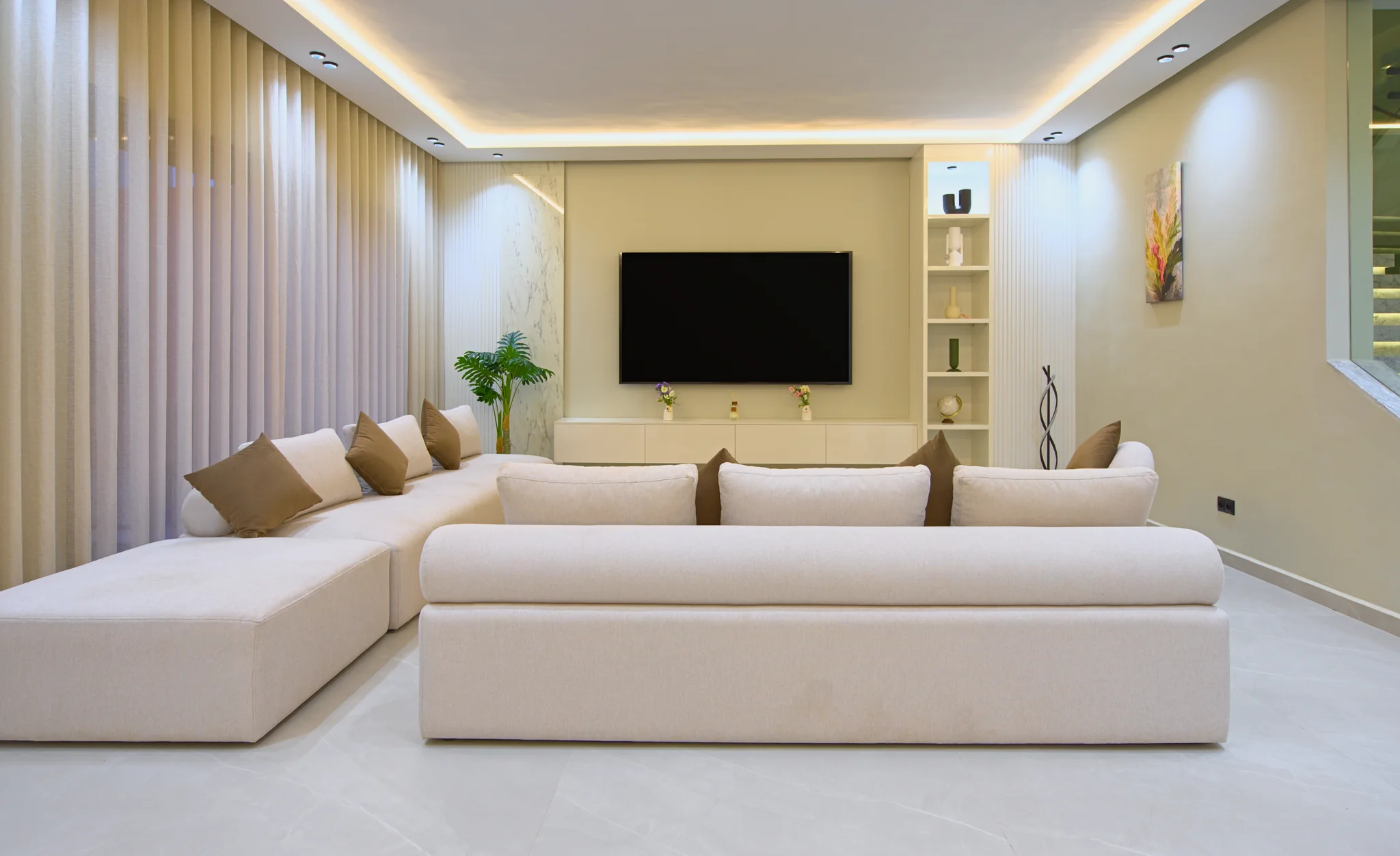 Living room at Villa Sheherazade