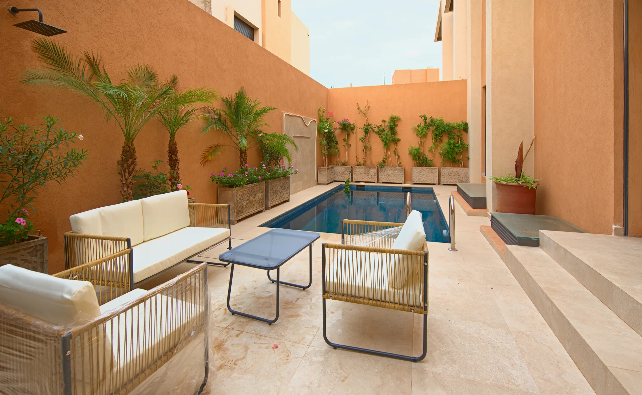 Pool lounge at Villa Sheherazade